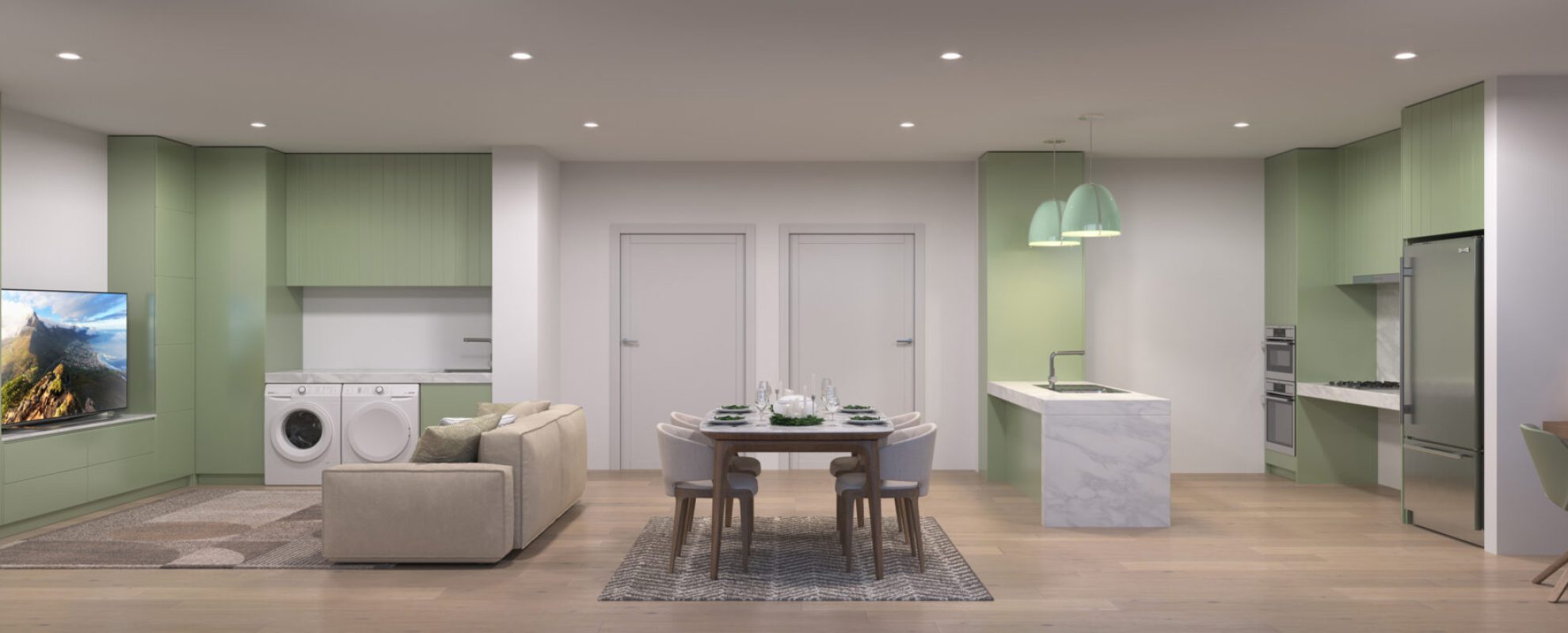 05 - CAMERA GF ROOM 02 - LIVING DINING KITCHEN STUDY