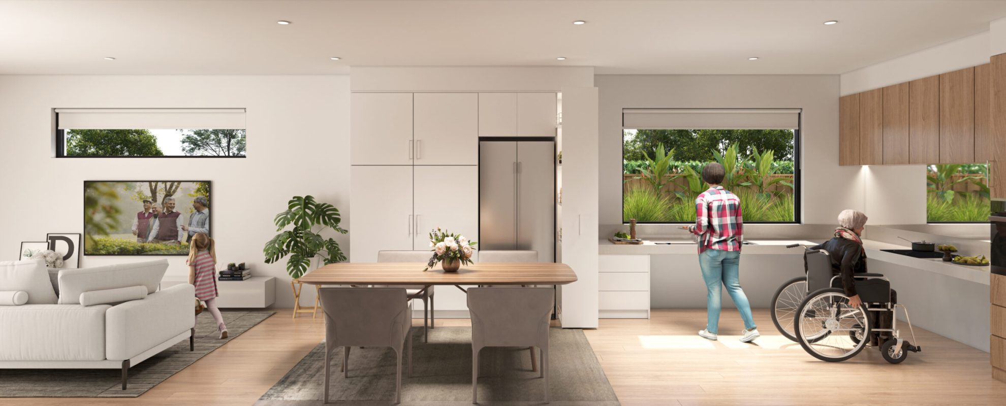 UNIT 1 KITCHEN LIVING VIEW